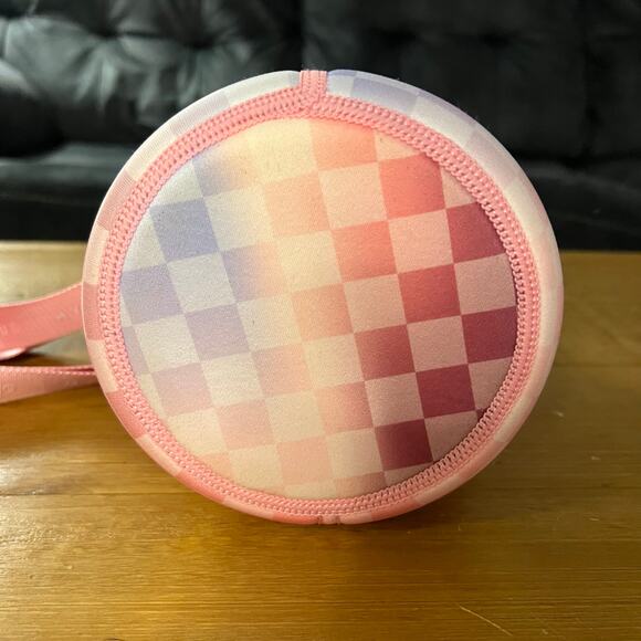 HydroJug with Pink Gingham Sleeve and Purple Lid - Picture 9 of 11